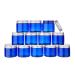 Benecreat 12 pieces 50g/50ml of empty plastic blue cosmetics creamsticks with aluminum screw lids for aromatherapy cream lotion face mask