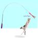 Retractable Cat Toy Wand Bundle - 11 Interactive Feather Toys and Bell Teaser Refills - 7 Worms, 1 Fish - Includes Replacement Line - Fun Exercise Toy for Cats - Buy Online on SooperMarket.com