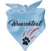 Personalized Little Fratz Dog Triangular Scarf - Light Blue (55 cm) - Custom Motif Available - Buy Online on SooperMarket.com
