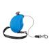 Ferplast dog leash flippy one roller leash small dogs up to 8 kg.Pull -out cord max. 3 m. Single button for locking and unlocking light blue max 8 kg - 3 m rope blue