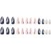 JUSTOTRY 24 Pcs Gold Swirl Stiletto Short False Nails Pink French Press on Nails - Beautiful Fake Nails with Nail Glue, Almond Medium Stick on Nails for Women - Buy Online on SooperMarket.com