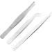 EPASHA 3 in 1 Stainless Steel Tweezers Set - Precision Straight Flat & Angle Head Tweezers for Perfect Grooming - International Shipping Available - Buy Online on SooperMarket.com