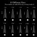 Shop No Lifting 1200PC C Curved Long Stiletto False Nails | 10 Sizes Half Cover Acrylic French Nail Tips for Nail Art & DIY Decor - Clear - Buy Online on SooperMarket.com