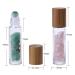 10ml Clear Glass Roll-on Bottles with Gemstone Roller Balls & Healing Crystals - Essential Oil Bottles with Bamboo Lids - 10 Pieces Set - Buy Online on SooperMarket.com