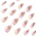 RikView French Tip Medium Acrylic Almond Nail Set - 24 PC Nude & Purple Stick-On Nails - Buy Online on SooperMarket.com