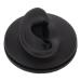 Simulation Ear Display Model Waterproof Left Ear Model Black Soft Professional Structure Teaching Tool with Round Base for Store Window