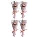HOMSFOU 4 Pcs Rose Flower Flowers Bouquet Flower Soap Bouquet Gift Flower Bouquet Presents Artificial Bouquet Artificial Flower Bundles Bouquet of Flowers Artificial Carnation Roses