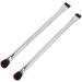 Slanted Eyebrow Brush Professional Double Ended Ergonomic Silver Portable 2pcs Eyeshadow Brush Makeup for Party - Buy Online on SooperMarket.com