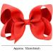2-Piece Red Grosgrain Ribbon Hair Bow Set for Baby Girls - Alligator Clips, Infant to Kids Sizes - Buy Online on SooperMarket.com