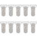 OUHUAN 10Pcs Baby Kids T-Shape Plastic Pacifier Soother Dummy Style Holder White