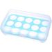 Mikikit Refrigerator Egg Container 15 Egg Clear Container Acrylic Organizer Containers for Food Fridge Memory Refrigerator Blue medium - Buy Online on SooperMarket.com