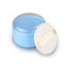 ericotry 3.5'' Powder Puff Kit Container Dispensor Case with Sifter Portable Empty Plastic Makeup Comestic Case Containers Jars for Home and Travel Blue