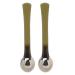 Silver Roller Ball Eye Cream Applicator 2pcs Zinc Alloy Apply and Massage Under Eye Dark Circles