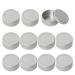 Zeoabsy 12 pieces 20ml silver empty aluminum socket aluminum round doses aluminum box with plastic lid tin cans cream cans for diy ointments candle cosmetics shaving soap silver 20ml