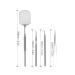 Professional Eyelash Art Tool Set - Stainless Steel Tweezers Mirror & Pickup Sticks for Salons - Silver - Buy Online on SooperMarket.com