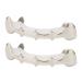 Party Teeth Brace Compatible Fashionable Hip Hop Brace Brass for Party for Halloween for Music Concerts(Silver)