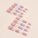 24 Pcs Square Floral Gradient Rhinestone Medium Press on Nails - Elegant Design for Women & Girls - Buy Online on SooperMarket.com