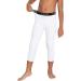 LEAO Youth Boys 3/4 Compression Pants with Knee Pads Cool Dry Basketball Tights Sports Capri Leggings White Small - Buy Online on SooperMarket.com