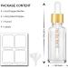 2 oz Clear Glass Dropper Bottles 4-Pack with Golden Lid for Oils - Includes Labels and Funnel - 60 ml Tincture Bottle with Measured Dropper - Buy Online on SooperMarket.com