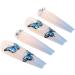 Brishow Butterfly Coffin False Nails - 24pcs French Long Acrylic Stick on Nails, Blue Assortment for Women and Girls - Buy Online on SooperMarket.com