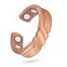 EnerCoppeX Copper Magnetic Ring for Women Lymphatic Drainage Adjustable Ring 3500 Gauss Magnet (CPR-0958)