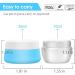 6 Pack Leakproof Silicone Travel Jars 0.67oz - Travel Size Containers for Toiletries - Hard Sealed Lids for Face, Hand, Body Cream - 6 Pieces - Buy Online on SooperMarket.com