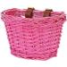 EIRONA Kids Bicycle Wicker Basket with Straps for 12-16 Inch Kids Bike, Tricycle, Scooter, (Pink & Purple & Brown)