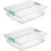 STERILITE 19638606 Large Clip Box  Clear with Blue Aquarium Latches 2 pieces (Large) - Buy Online on SooperMarket.com