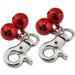 Alohha 2 Pack Pet Products Charm Triple Bell Pendant for Dog Cat Collar Decoration and Training (Red) - Buy Online on SooperMarket.com