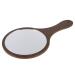 Beaupretty Mirrors Handheld Makeup Mirror Portable Wood Handle Mirror Retro Vanity Pocket Mirror Outdoor Travel Mirror for Women Ladies Yellow Wood Round Wooden Mirror Round Mirror Yellow Wood 29.7x16.7cm