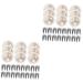 TEHAUX 300 Sets Pearl Claw Nails Tiara Jeans Button Claw Nail Rivets Handmade Rivets Decorative Nails Round