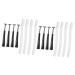 Balacoo 8 Sets Portable Eyebrow Trimmer Brow Razors for Women Beauty Tools Mens Grooming Trimmer Hair Razor Tool Razor for Men Miss Accessories Straight Handle Stainless Steel Blade 15.5x0.9cm