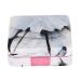 Gavigain Portable Square Contact Lens Case with Marble Surfaces and Mirror(Rose Red)