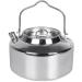 BESPORTBLE Camping Kettle Camp Tea Coffee Pot 1.2L Stainless Steel Outdoor Hiking Gear Portable Teapot Lightweight with Handle Silver