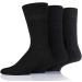 COSHAL 3 Pairs Womens Diabetic Socks wide Honey Comb top soft cuff Ankle Medium-Elastic Grip Soft Toe cosy feel for sensitive feet Legs Non-Binding Circulatory Socks SIZE (4-7) One Size Black ( 3 Pairs )
