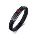 Free Custom Engraving Emergency Medical Alert ID Cuff Bracelet for Men Women (DNR) Do Not Resuscitate magnetic clasp-braided leather