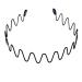 Black Wavy Metal Hair Bands 2 Pack - Unisex Headbands for Men and Women - Non-Slip Spring Sports Accessory - Buy Online on SooperMarket.com