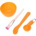 DIY Face Mask Mixing Bowl Kit Mask Brush Set Silicone with Face Mask Brush Brush Face Care Bowl Measurement Spoon Kit (Orange) - Buy Online on SooperMarket.com