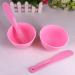 3 Sets Rubber Facial Mask Mixing Bowl with Spatula - DIY Skin Care Tool Kit for Home and Salon - Pink - Buy Online on SooperMarket.com