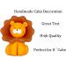 Lion Cake Topper - Edible Fondant Safari Jungle Cupcake Birthday Decoration with an Edible Glue - Baby Shower Party Supplies - Buy Online on SooperMarket.com