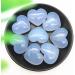 Meditation Stone 1 Pack Natural Large Blue Chalcedony Heart Crystal Gem Meditation Treatment - Buy Online on SooperMarket.com