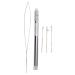 Hair Extension Loop Needle Threader Kit Pulling Hook Tool for Hair Aluminum Handle Hair Extension Threading Tool Micro Beads Loop Needle Threader for Hair Extensions Feather Ext