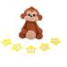 Personalised Monkey Cake Topper - Edible Fondant Safari Jungle Cupcake Decorations with an Edible Glue - Kids Birthday Supplies
