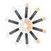 PLAFOPE 50pcs Eye Shadow Applicator Make Eye Shadow Brush Women Eye Brush Sponge Double Ended Makeup Brush