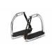 AMKA safety stirrups made of stainless steel with joint flexible stirrups 10 cm 12 cm 13 cm tread