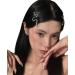Silver Snake Hair Clips Barrettes for Women Girls 2pcs Metal Hair Clip Vintage Decorative Punk Hair Pins for Thick Thin Hair