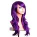 LFMDJF 70cm Wavy Red Wig | Synthetic Hairpieces for Women | Versatile Colors: Black Purple Pink Blue | 28 Inches Silver - Buy Online on SooperMarket.com