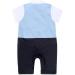 AmzBarley Baby Boys Gentlemans Outfit Suit | Kids Tuxedo Rompers | Blue | 6-12 Months - Buy Online on SooperMarket.com