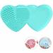 Makeup Brush Silicone Heart-Shaped Makeup Brush Cleaning Brush Heart-Shaped Egg Brush Cleaning Tool Beauty Brush(Green) - Buy Online on SooperMarket.com