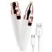 Rehomy 2 in 1 eyebrow trimmer face hair remover rechargeable painless facial hair removal with light for eyebrows lips face body rose gold + white